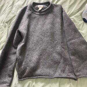 L.L. Bean Charcoal Wool Sweater